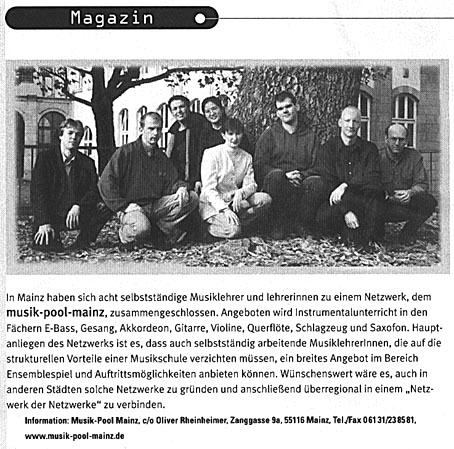 Üben und Musizieren, Frühjahr 2000